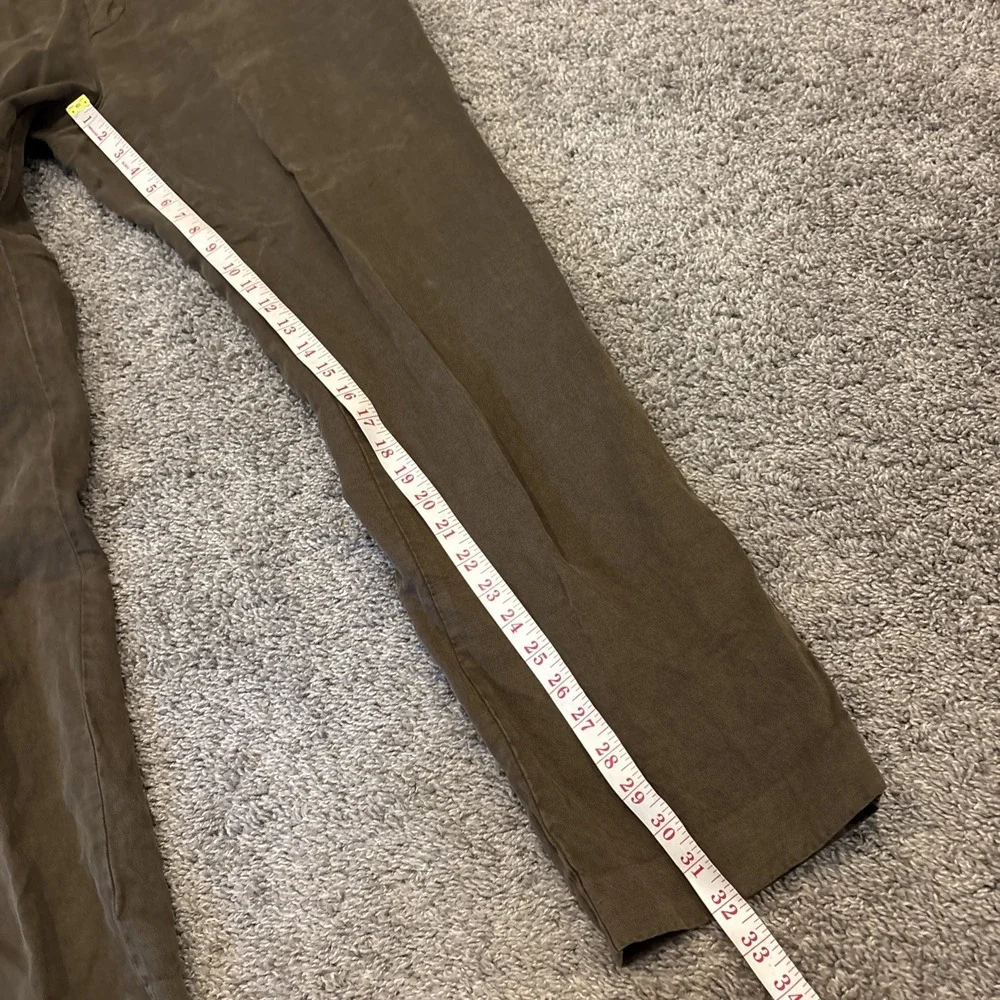 Tommy Bahama Linen Blend Pants Men's 36x32 Green Casual Straight Leg 45% Linen